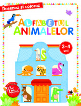 Desenez si colorez - Alfabetul animalelor, 3-4 ani